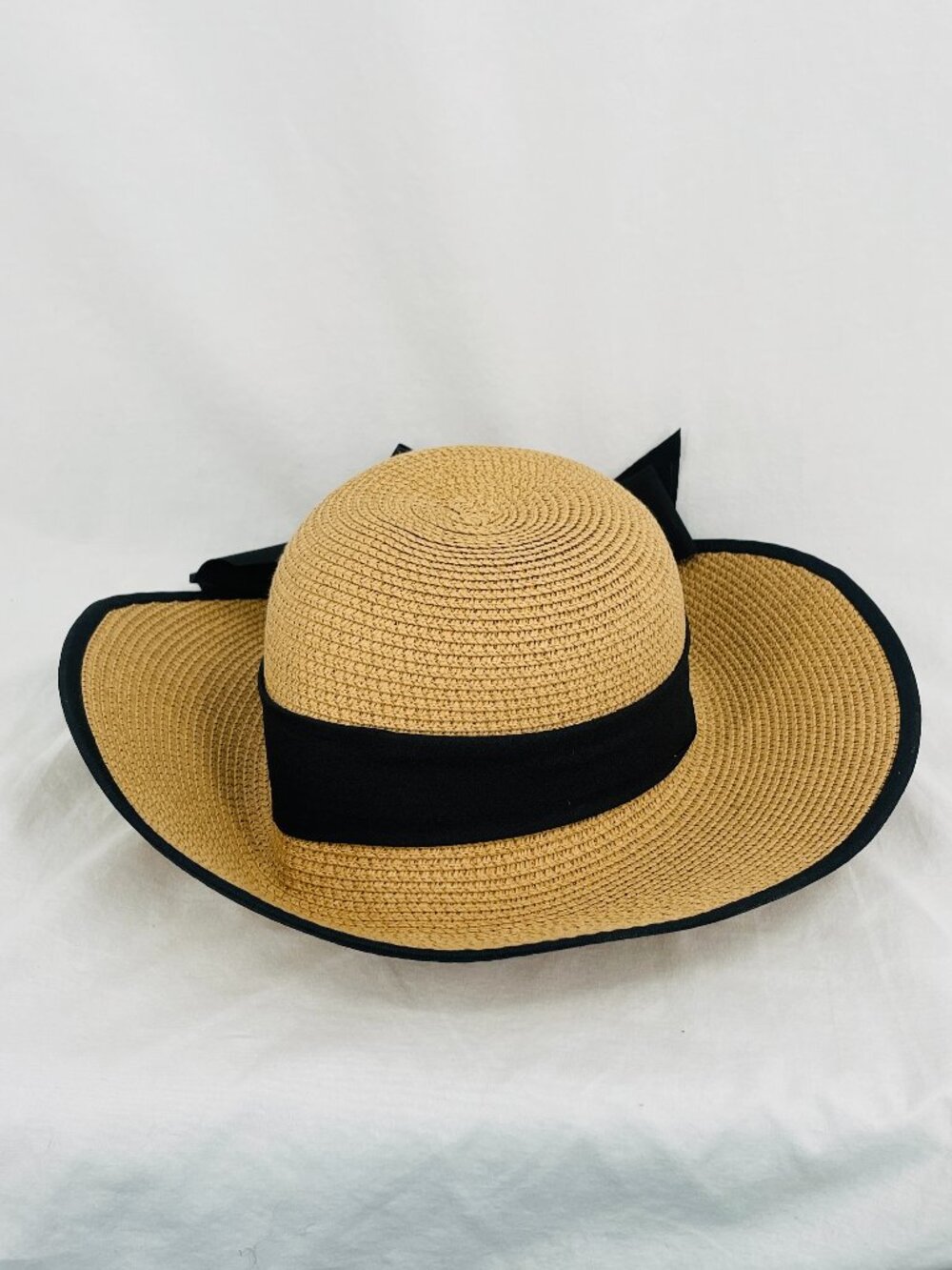 Magid Hats Summer Beige with Black Silk Bow Hat
